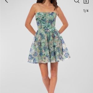 Helsi Avery strapless beaded fit and flare mini dress